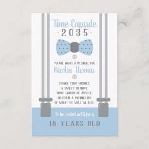 Tarjeta de la cápsula de la hora del cumpleaños, a