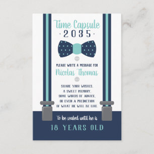 Tarjeta de la cápsula de la hora del cumpleaños, a