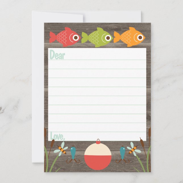 Tarjeta de la cápsula de tiempo de pesca "O-fish-a (Anverso)