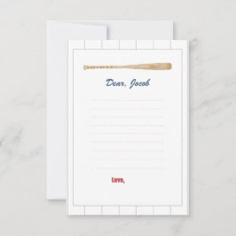 Tarjeta de la cápsula del tiempo de béisbol