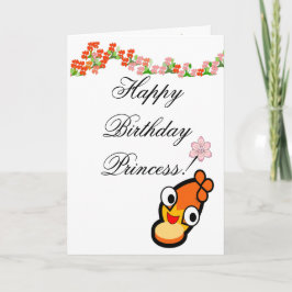Tarjeta de la cara de la princesa de cumpleaños fe