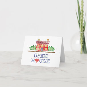 Tarjeta de la casa abierta del personalizar