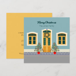 Tarjeta de la casa portuguesa festiva de los navid