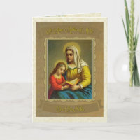 Tarjeta de la católica Santa Ana Madre de María