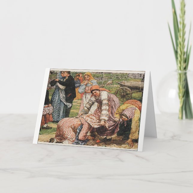 Tarjeta de la caza de Pascua Pysanka del ucraniano (Anverso)