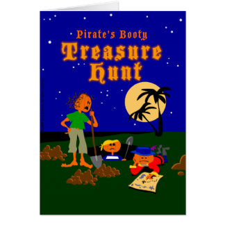Tarjeta de la caza del tesoro del pirata
