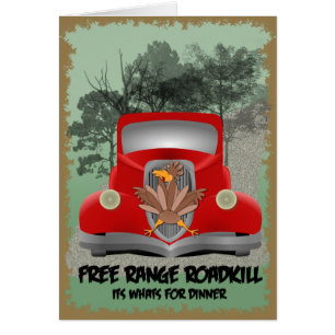 Tarjeta de la cena de Roadkill