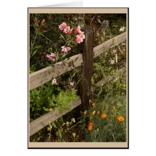 Tarjeta de la cerca del jardín