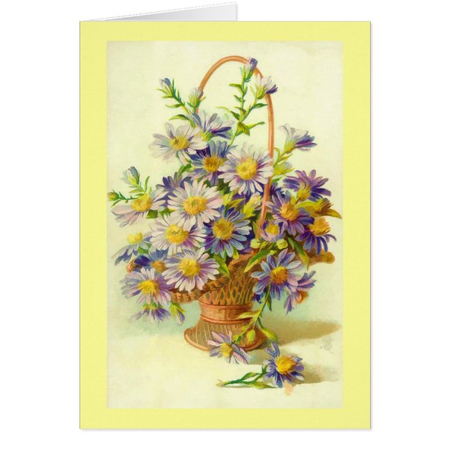 Tarjeta de la cesta de la margarita (Frente)