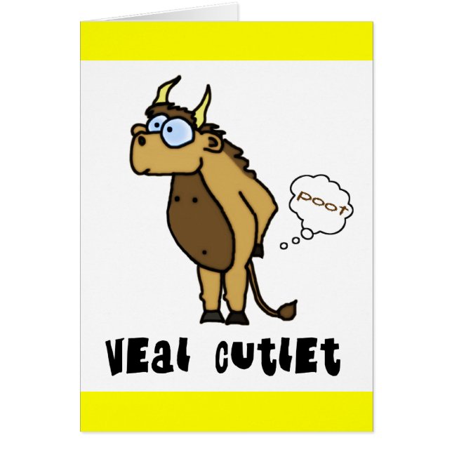 Tarjeta de la chuleta de la ternera (Frente)