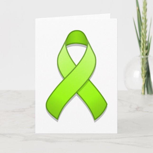 Tarjeta de la cinta de la conciencia de la verde (Anverso)