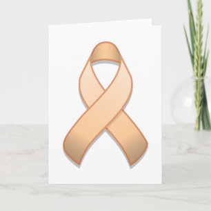 Tarjeta de la cinta de la conciencia del melocotón