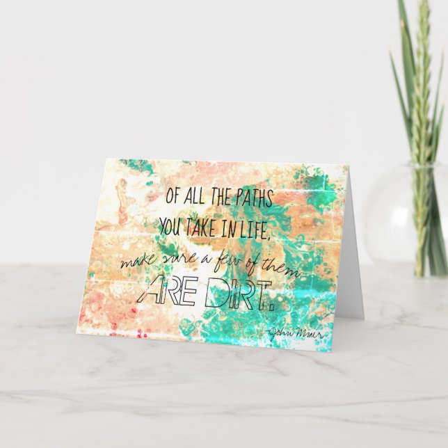 Tarjeta de la cita de John Muir (Anverso)