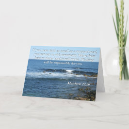 Tarjeta de la cita de la biblia del 17:20 de