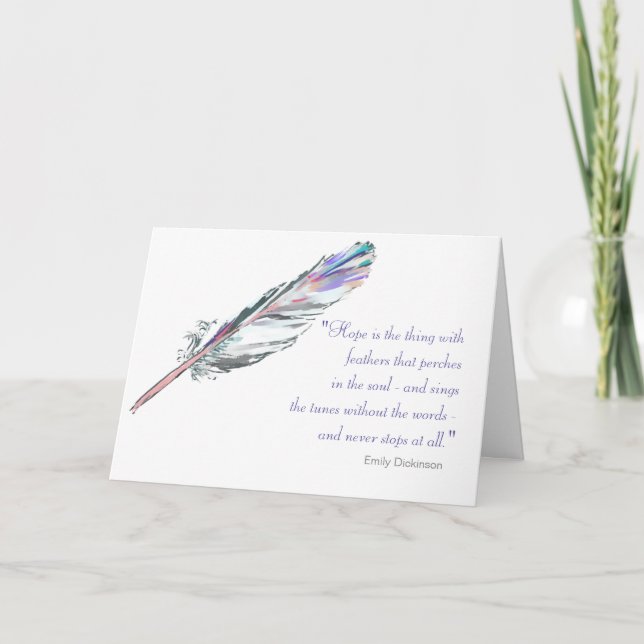 Tarjeta de la cita de la esperanza (Anverso)