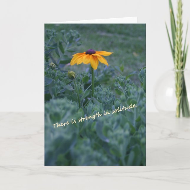 Tarjeta de la cita de la flor del amarillo de la (Anverso)