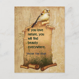 Tarjeta de la cita de la naturaleza de "Van Gogh"