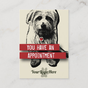 Tarjeta de la cita de negocio del mascota -