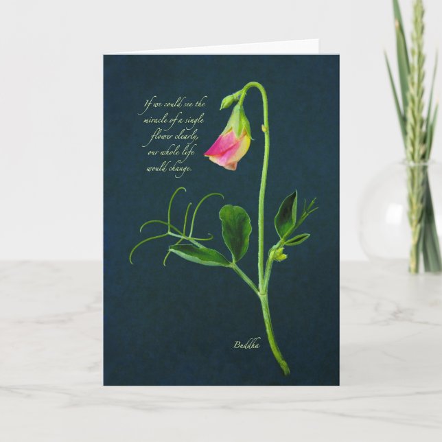 Tarjeta de la cita del milagro de Buda (Anverso)