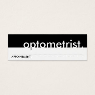 tarjeta de la cita del optometrista