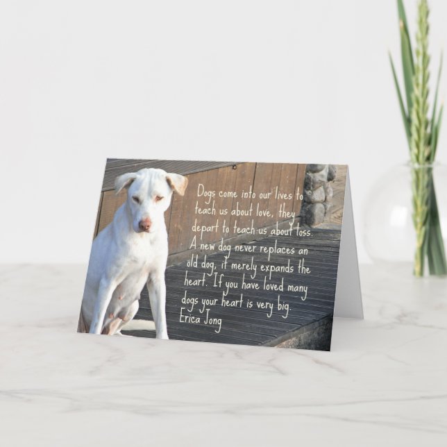 Tarjeta de la cita del perro (Anverso)