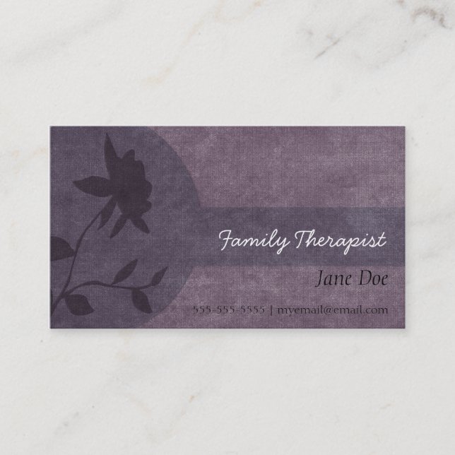 Tarjeta de la cita del terapeuta de la familia (Anverso)