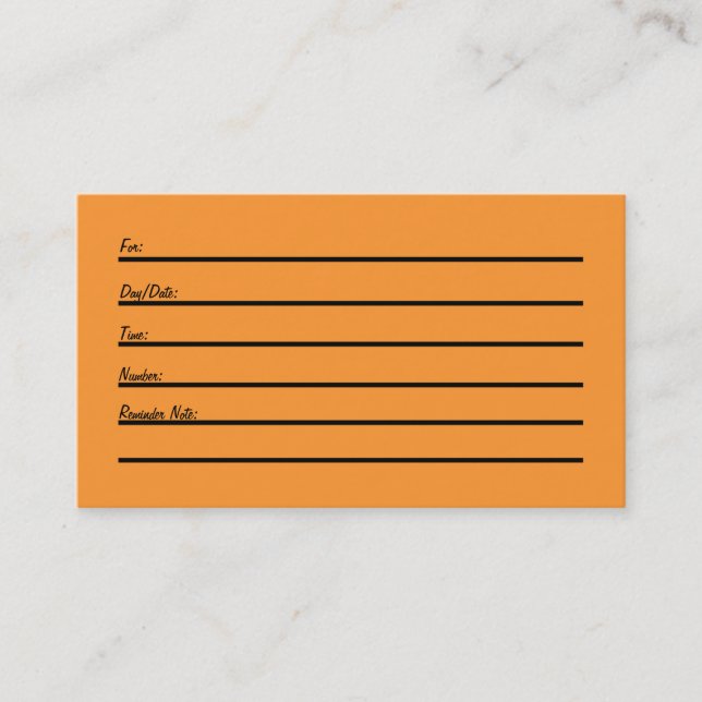 Tarjeta de la cita (nuevo y mejorado) (Anverso)