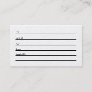 Tarjeta de la cita (perla)