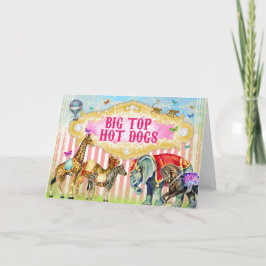 TARJETA DE LA COMIDA DE PERRITO CALIENTE DE LA