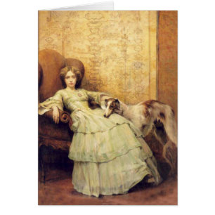 Tarjeta de la comodidad del Borzoi