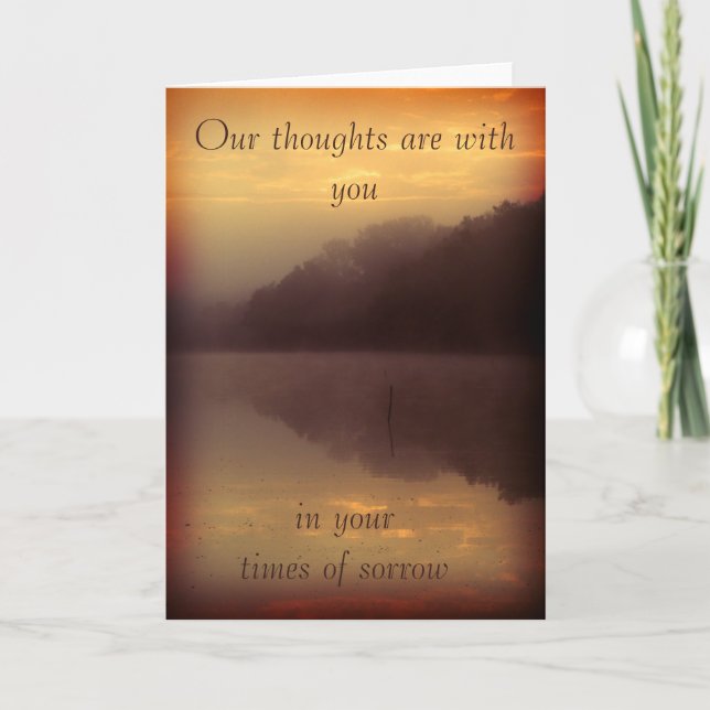 Tarjeta de la condolencia - puesta del sol del (Anverso)