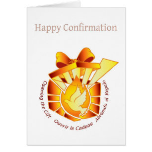 Tarjeta de la confirmación