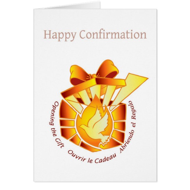 Tarjeta de la confirmación (Frente)