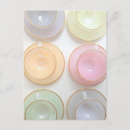 Tarjeta de la Copa de Tea Dainty Girly Pastel