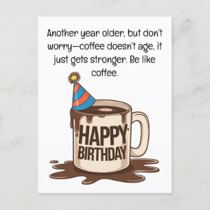 Tarjeta de la Copa del Coffee de Cumpleaños: Hermo