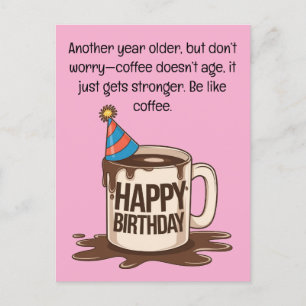 Tarjeta de la Copa del Coffee de Cumpleaños: Hermo