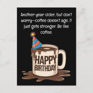 Tarjeta de la Copa del Coffee de Cumpleaños: Hermo