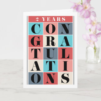 Tarjeta de la cuadrícula de felicitaciones al segu
