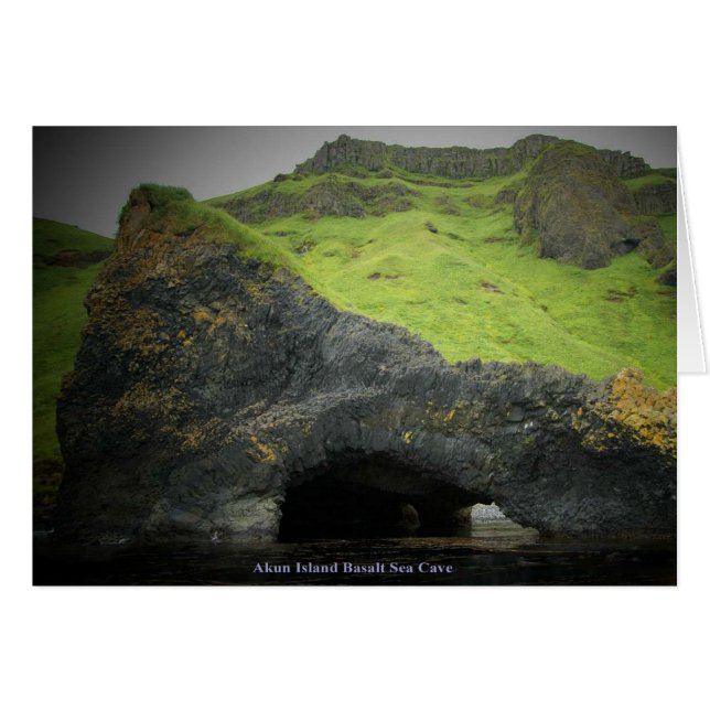 Tarjeta de la Cueva del Mar de Basalto de la Isla  (Anverso (Horizontal))