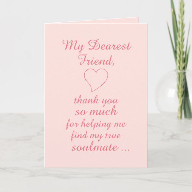 Tarjeta de la dama de honor personalizado (Anverso)