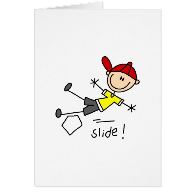 Tarjeta de la diapositiva del béisbol (Frente)