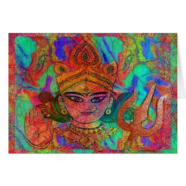 Tarjeta de la diosa Durga2 (Anverso (Horizontal))