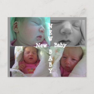 TARJETA DE LA DUCHA DE RECIÉN NACIDO