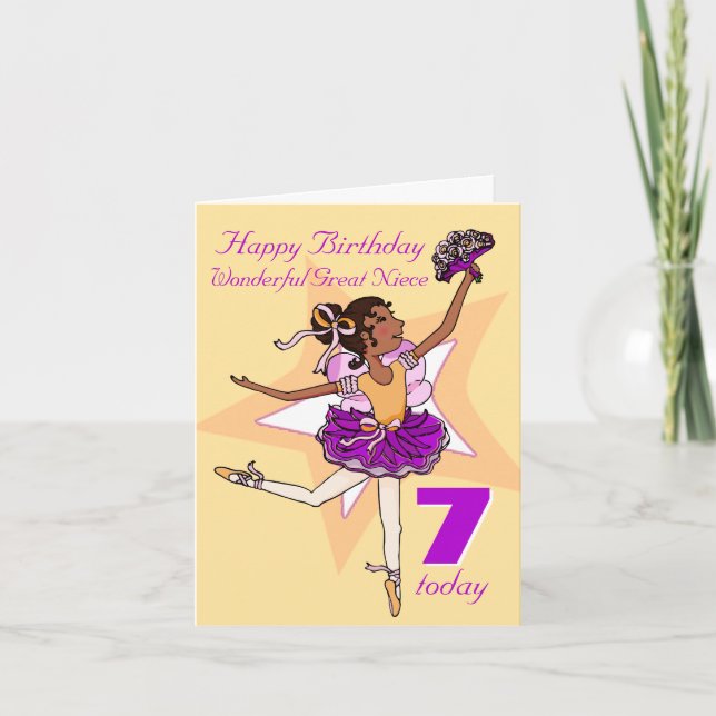Tarjeta de la edad del melocotón del cumpleaños de (Anverso)
