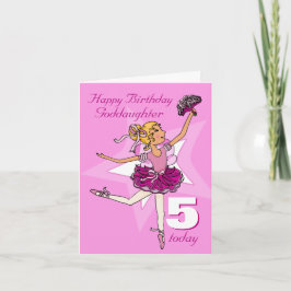 Tarjeta de la edad rosada del cumpleaños de Godgir