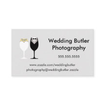 Tarjeta de la empresa de servicios de la boda