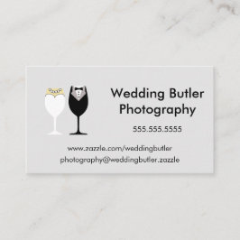 Tarjeta de la empresa de servicios de la boda