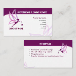 Tarjeta de la empresa de servicios de la limpieza