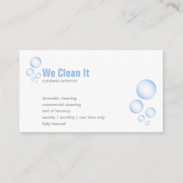 Tarjeta de la empresa de servicios de la limpieza