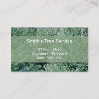Tarjeta de la empresa de servicios del árbol